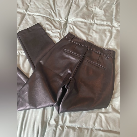 Aritzia Babaton Black Command Pant Vegan Leather Full Length - Picture 5 of 16